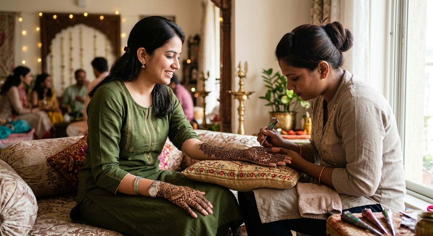 Mehandi for siders ( designer front Arabik back )